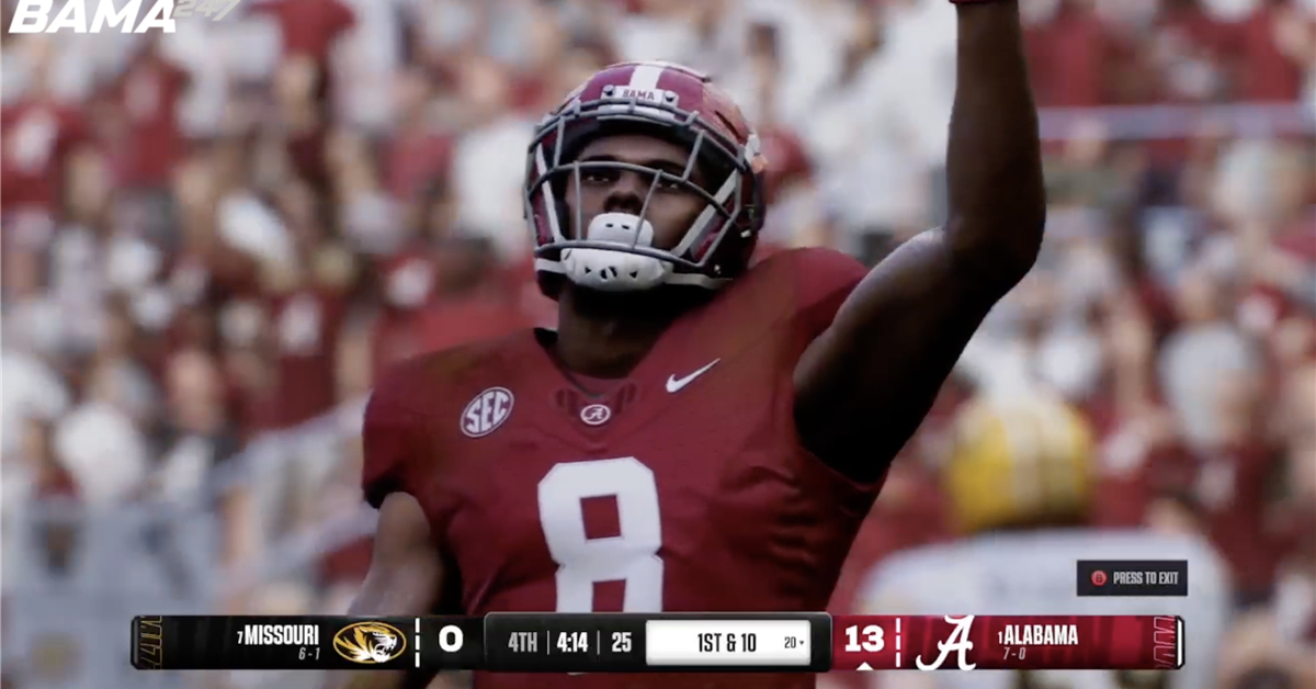 EA College Football 25 Sim: Alabama vs. Missouri Bama247 is running an EA College Football 25 Simulation of Alabama's 2024 season. In Week 9, the Crimson Tide's mistakes continued, but a st…  2 DAYS AGO • 247SPORTS.COM