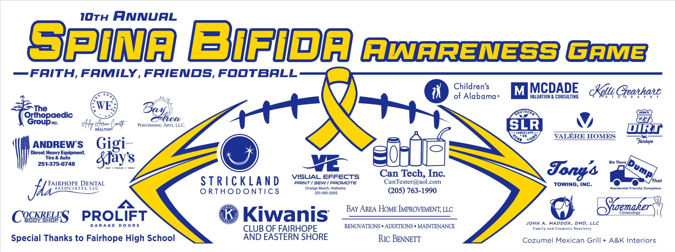 High School Rivals Daphne & Fairhope Set to Play in the 10th Annual Spina Bifida Awareness Football Game Friday