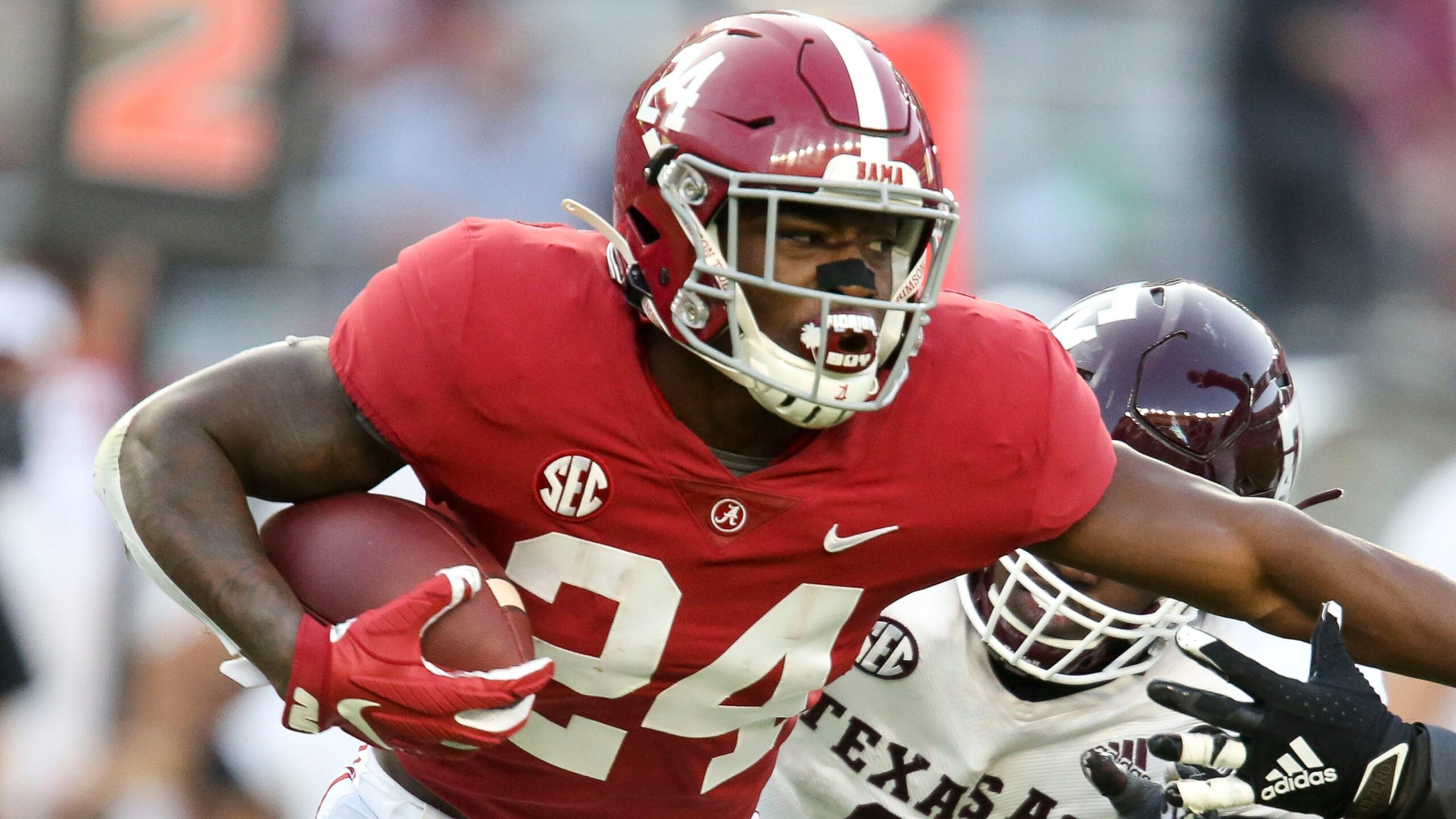 Alabama running back Trey Sanders in 'stable condition' following car accident Alabama running back Trey Sanders is in "stable condition" with "non-life threatening injuries" following a car accident, Nick Saban announc…  NOVEMBER 7, 2020 • USATODAY.COM